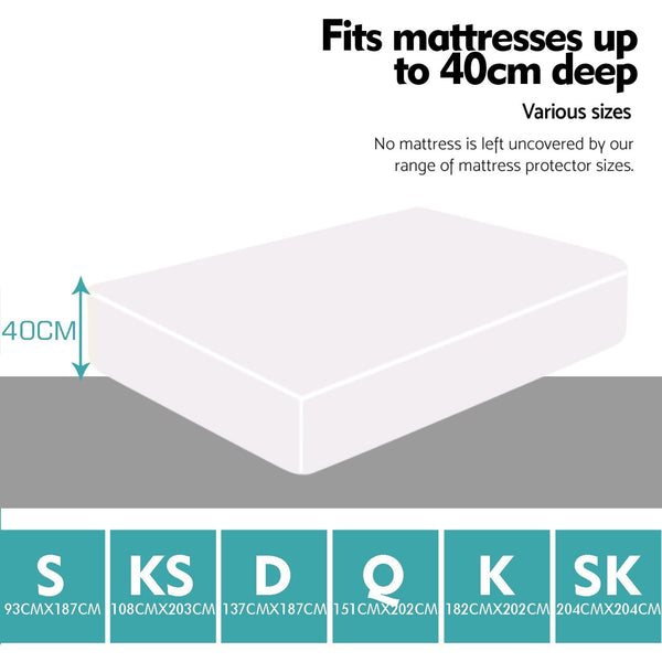 DreamZ Fitted Waterproof Bed Mattress Protectors Covers Single Deals499