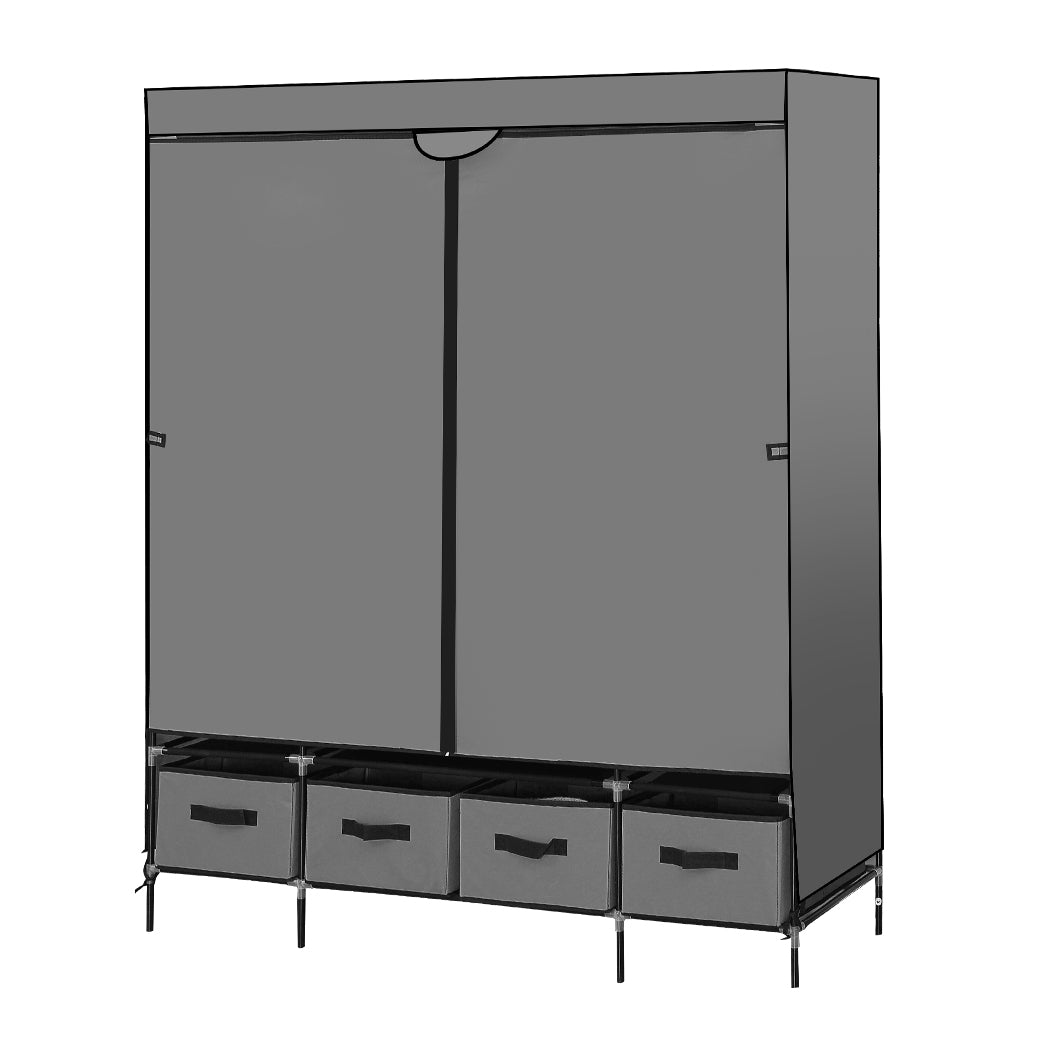 Levede Portable Wardrobe 4 Drawers Large Storage Cabinet Organiser Shelf Rack Deals499
