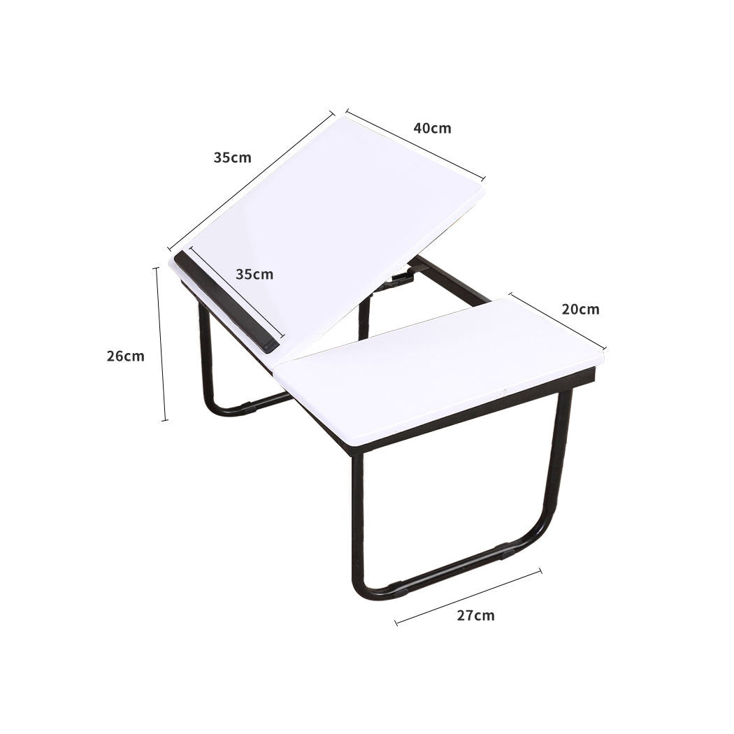 Foldable Bed Tray Laptop Table Stand Tablet Portable Tables White Deals499