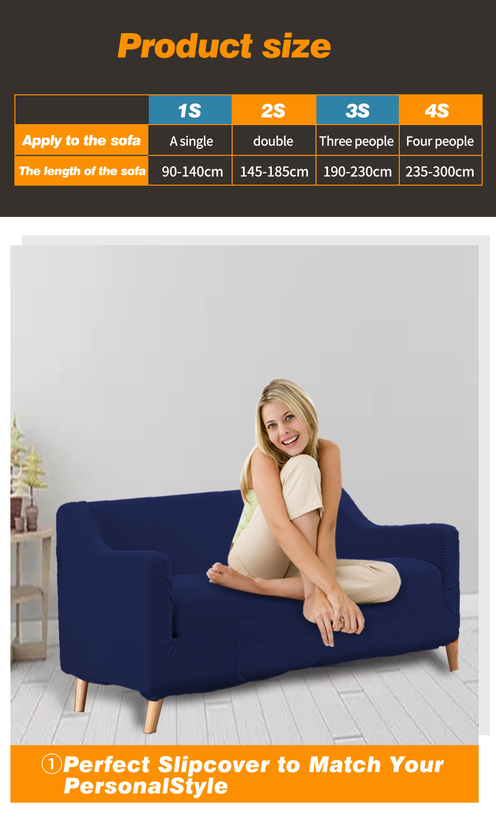 DreamZ Couch Stretch Sofa Lounge Cover Protector Slipcover 2 Seater Navy Deals499