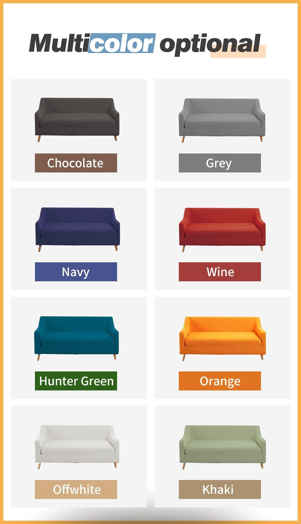 DreamZ Couch Stretch Sofa Lounge Cover Protector Slipcover 2 Seater Orange Deals499