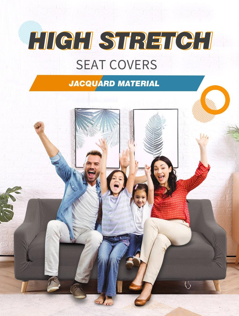 DreamZ Couch Stretch Sofa Lounge Cover Protector Slipcover 4 Seater Chocolate Deals499
