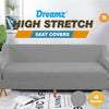 DreamZ Couch Stretch Sofa Lounge Cover Protector Slipcover 4 Seater Grey Deals499