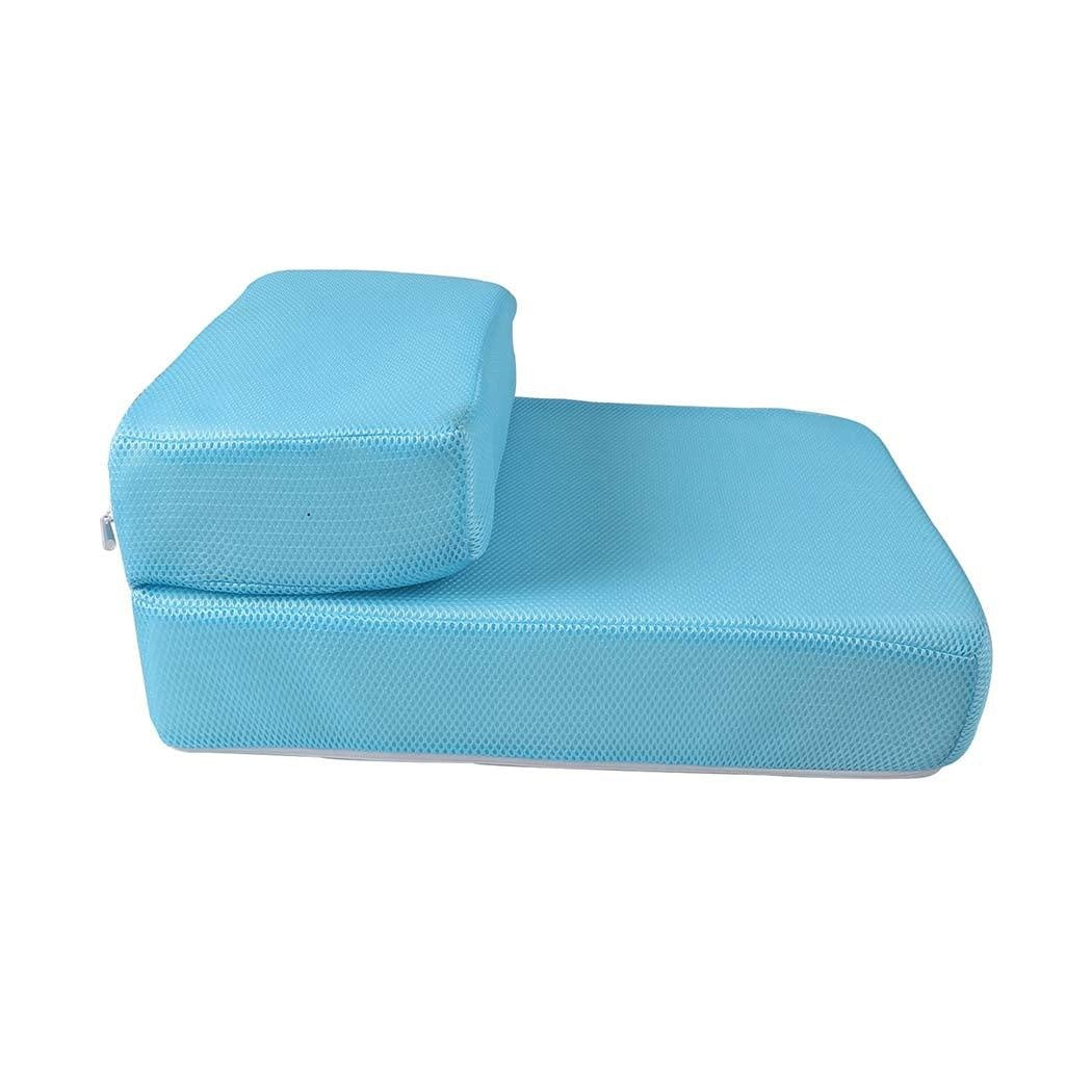 PaWz Pet Stairs Steps Ramp Portable Foldable Climbing Staircase Soft Dog Blue Deals499