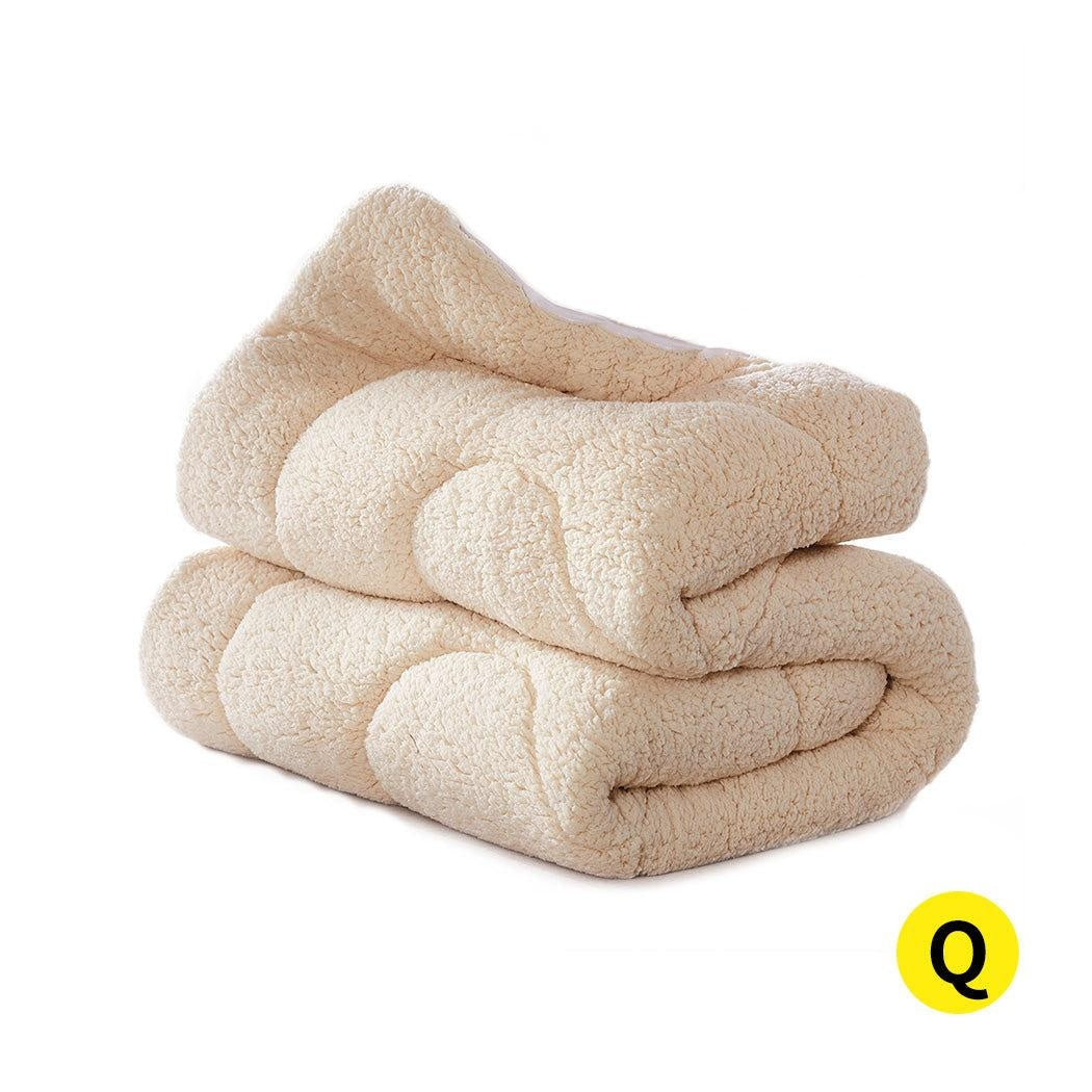 Dreamz Mattress Topper 100% Wool Underlay Reversible Mat Pad Protector Queen Deals499