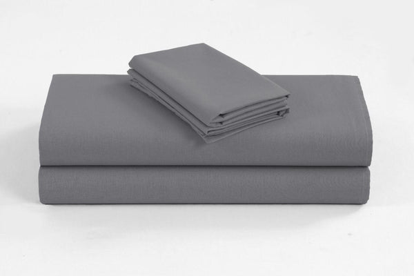 Elan Linen 1200TC Organic Cotton Single Grey Bed Sheet Set Deals499
