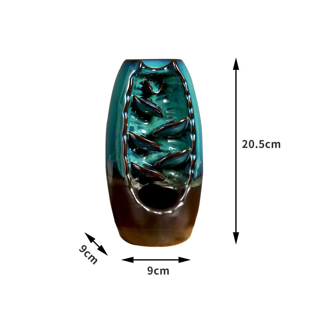 Incense Burner Mountain Waterfall Smoke Backflow Ceramic Cone Holder + 198 Cones Deals499