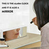 Digital LED Mirror Alarm Clock Temperature LED Light Table Time Bedside Clock AU Deals499