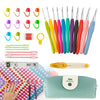 30 Pcs Crochet Hooks Kit Yarn Knitting Needles Sewing Tools Grip Set With Bag Deals499