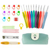 30 Pcs Crochet Hooks Kit Yarn Knitting Needles Sewing Tools Grip Set With Bag Deals499