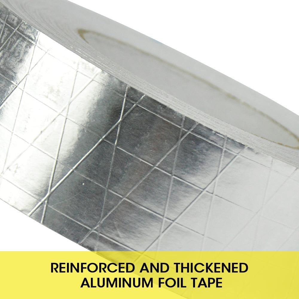 Reinforced Aluminium Foil Tape Insulation Heating Duct Silver 50mm x 50M Deals499
