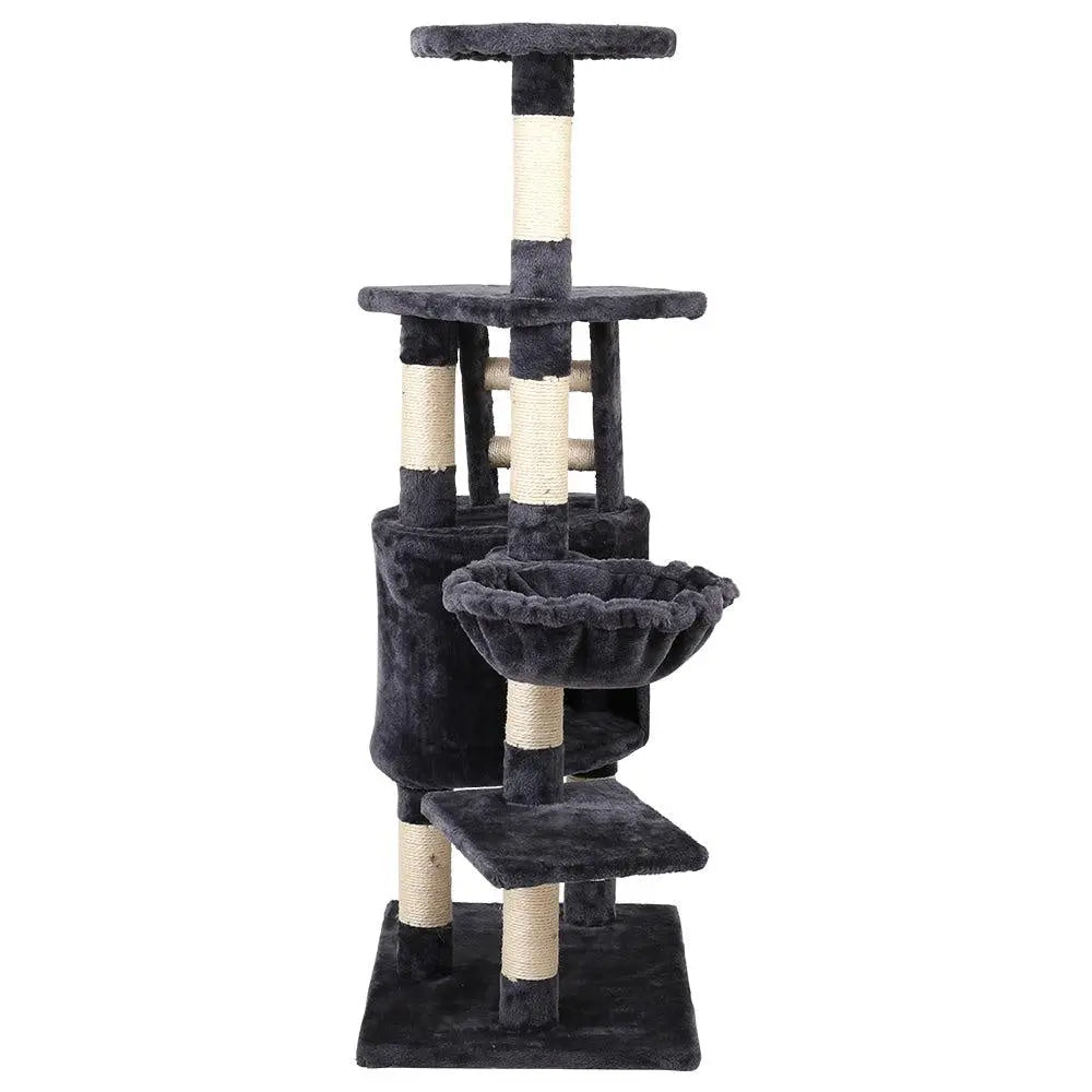 i.Pet Cat Tree 120cm Trees Scratching Post Scratcher Tower Condo House Furniture Wood Multi Level Deals499