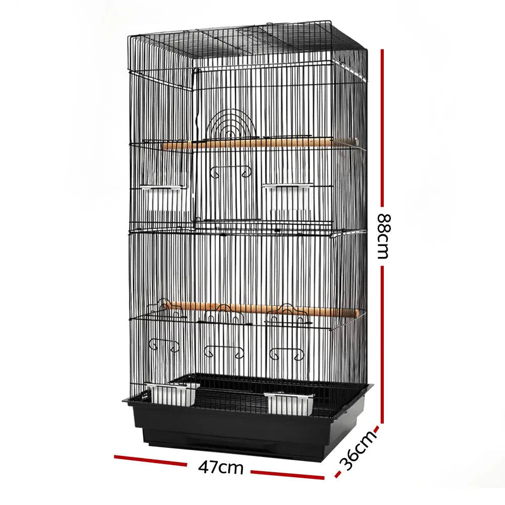 i.Pet Medium Bird Cage with Perch - Black Deals499