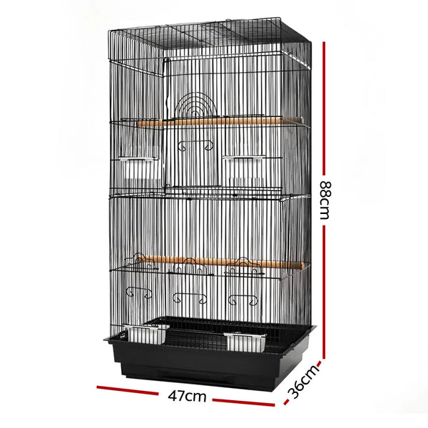 i.Pet Medium Bird Cage with Perch - Black Deals499