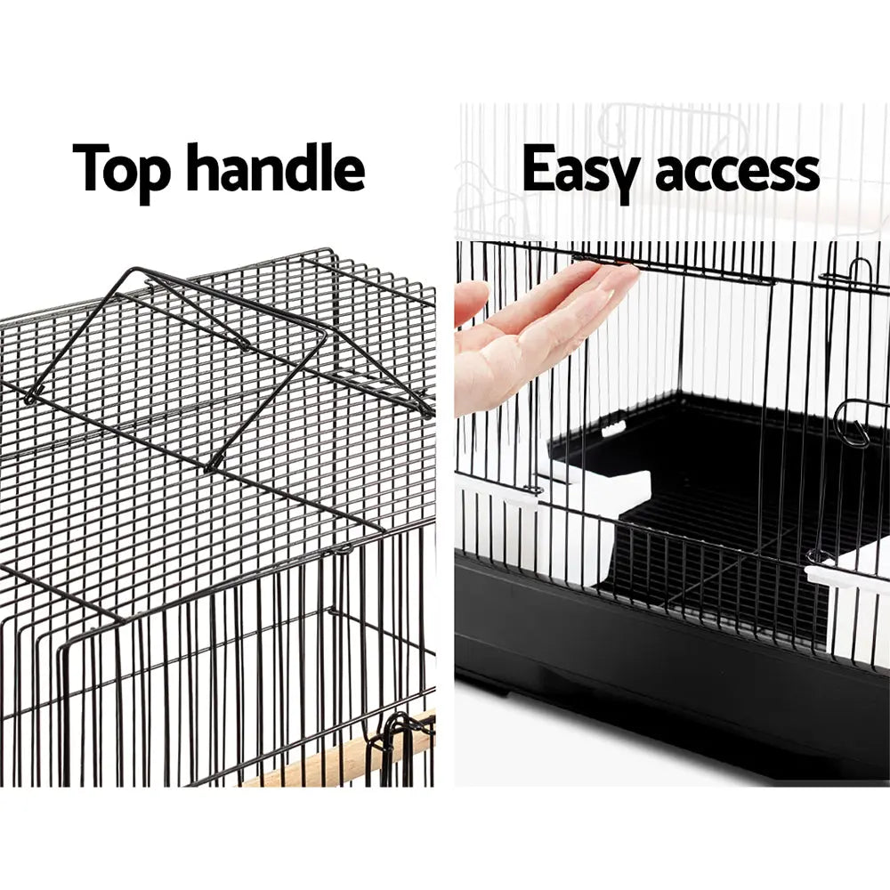 i.Pet Medium Bird Cage with Perch - Black Deals499