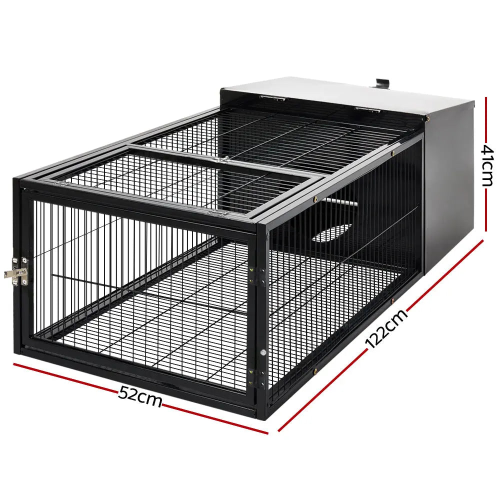 i.Pet Rabbit Cage Hutch Cages Indoor Outdoor Hamster Enclosure Pet Metal Carrier 122CM Length Deals499