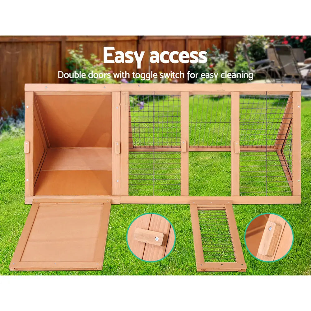 i.Pet Rabbit Hutch Wooden Chicken Coop Pet Hutch 119cm x 51cm x 44cm Deals499