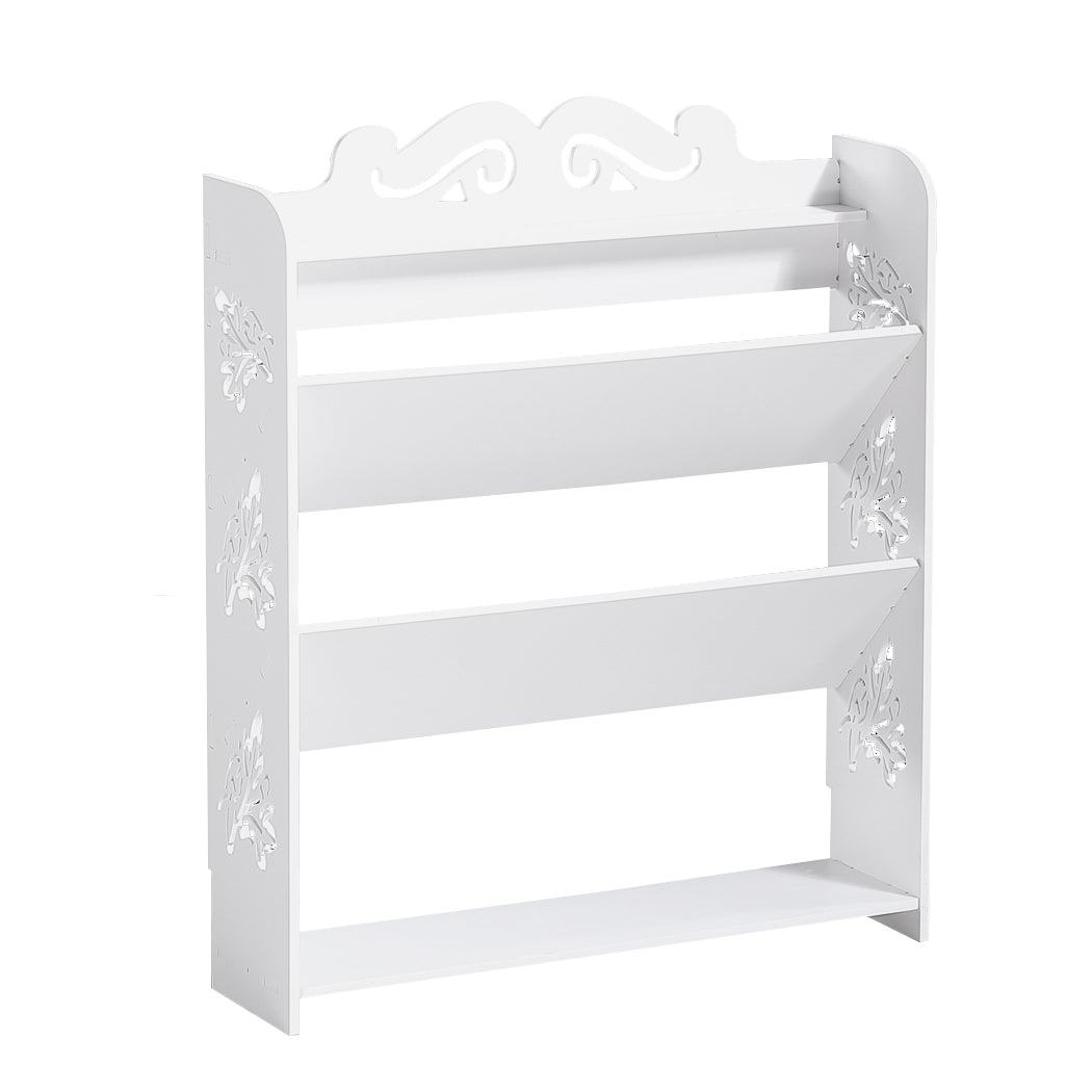 Levede 4 Tiers 63 Width Tilt Chic Hollow Shoe Rack Stand Storage Organiser Shelf Deals499