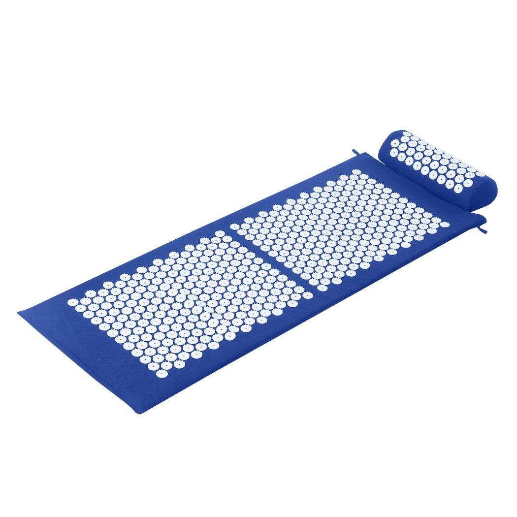 Acupressure Mat Yoga Massage Shakti Sit Lying Pain Stress Relax Blue 130 x 50cm Deals499