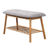 Shoe Bench Bamboo Shoes Storage Cushion Seat Rack Shelf Cabinet Organiser L Deals499