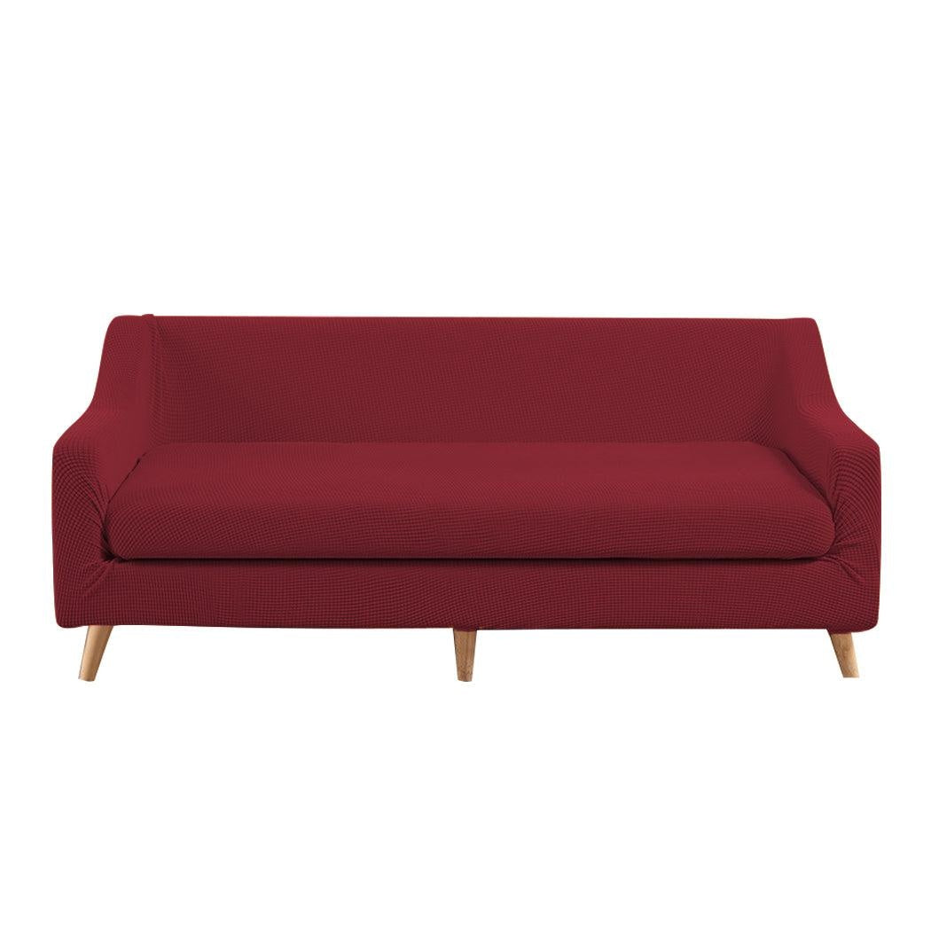 DreamZ Couch Sofa Seat Covers Stretch Protectors Slipcovers 4 Seater Wine Deals499