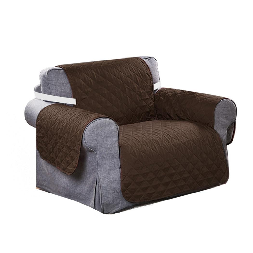 Sofa Cover Couch Lounge Protector Quilted Slipcovers Waterproof Coffee 173cm x 200cm Deals499