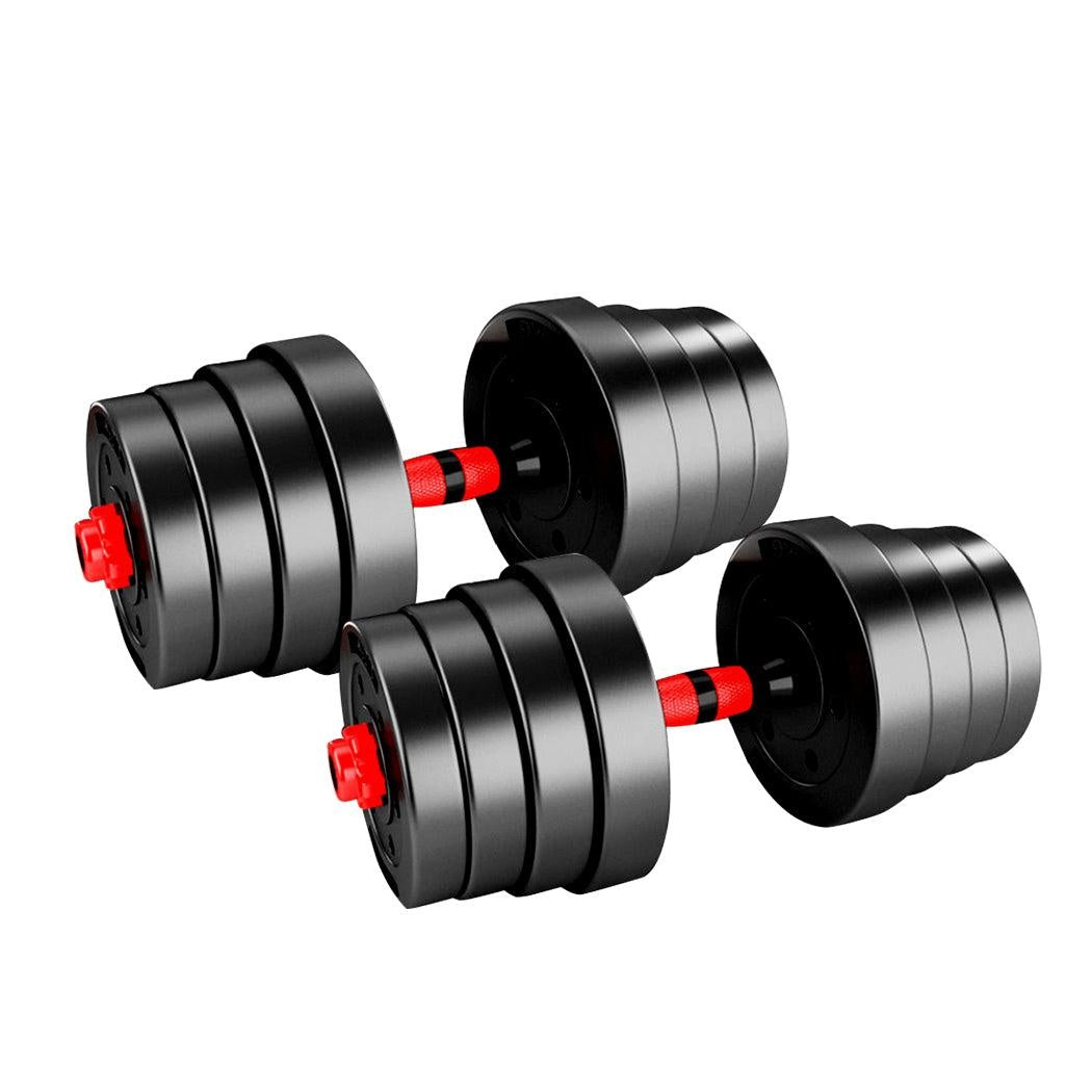 Dumbbells Barbell Weight Set 30KG Adjustable Rubber Home GYM Exercise Fitness Deals499