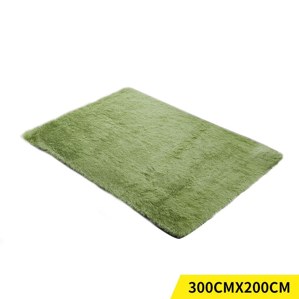 Designer Soft Shag Shaggy Floor Confetti Rug Carpet Home Decor 300x200cm Green Deals499