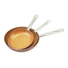 Frypan Frying Pan Non Stick Stainless Steel Fry Pans Lid Cover Cookware Set 3PCS Deals499