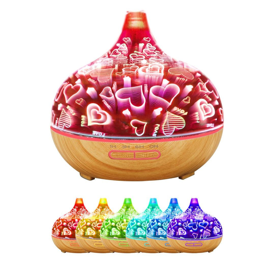 Aroma Diffuser Aromatherapy Ultrasonic Humidifier Essential Oil Purifier Heart Deals499