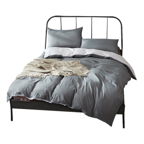 DreamZ 1000TC Microfibre Reversible Duvet Cover and Pillow Case Set Single Size DreamZ