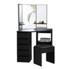 Levede Dressing Table Stool Mirror Jewellery Organiser Makeup Cabinet 5 Drawers Deals499