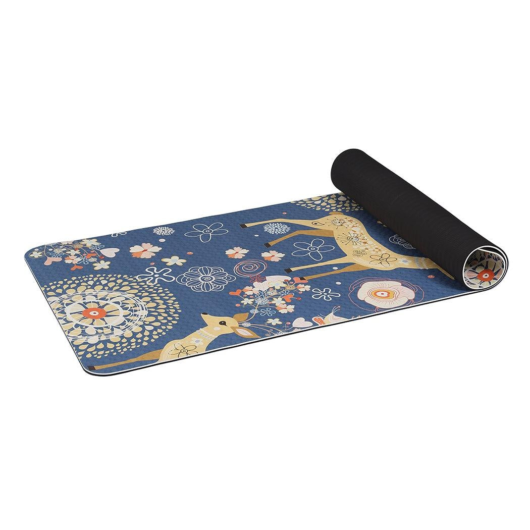 TPE Yoga Mat Dual Layer Non Slip Pad Eco Friendly Exercise Fitness Pilate Gym Type 3 Deals499