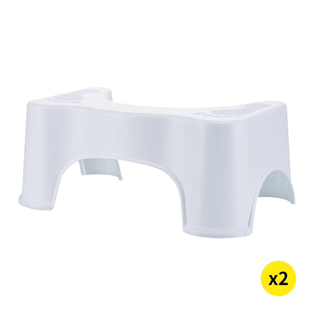 2x Toilet Step Stool Bathroom Potty Squat Aid for Constipation Relief Deals499