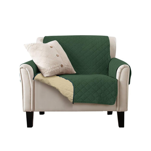 Sofa Cover Couch Lounge Protector Quilted Slipcovers Waterproof Coffee and Khaki 165cm x 190cm Deals499