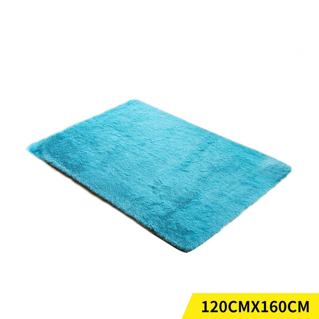 Designer Soft Shag Shaggy Floor Confetti Rug Carpet Home Decor 120x160cm Blue Deals499