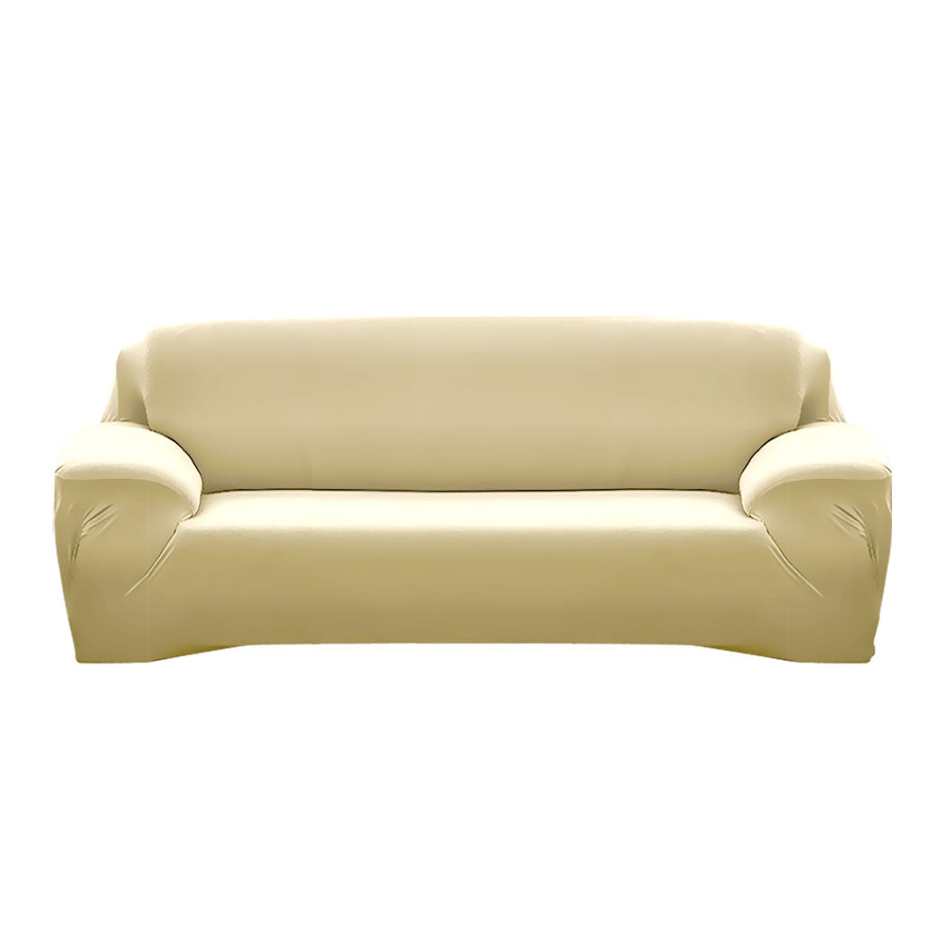 Easy Fit Stretch Couch Sofa Slipcovers Protectors Covers 3 Seater Cream Deals499