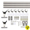 3.66M Antique Classic Style Single Sliding Barn Door Hardware Track Roller Kit Deals499