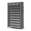 Levede 10 Tier Shoe Rack Portable Storage Cabinet Organiser Wardrobe Grey Cover Deals499