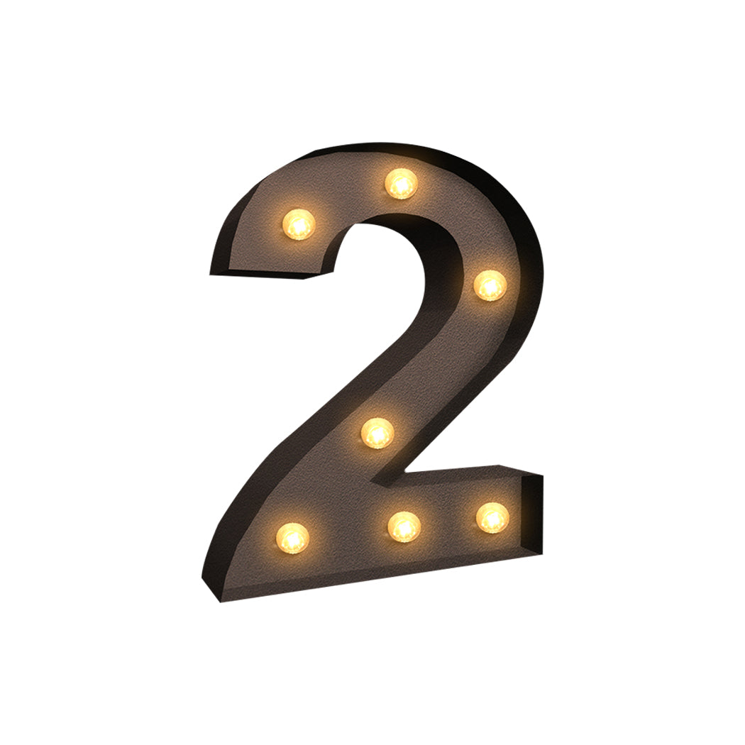 LED Metal Number Lights Free Standing Hanging Marquee Event Party D?cor Number 2 Deals499
