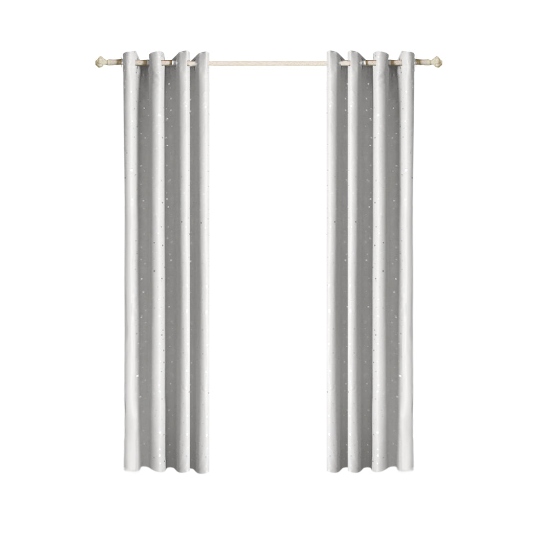 Star Blockout Blackout Curtains 3 Layers Eyelet Pure Fabric Room Darkening Deals499