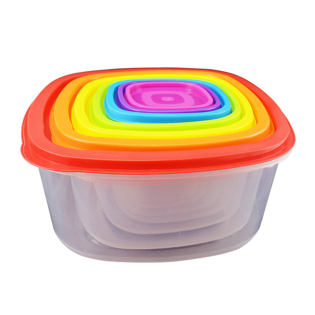 Set of 7 Reusable Bowl Food Fresh Keeping Sealing Lid Container Cover Plastic AU Deals499