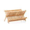 Dish Rack Bamboo Foldable Drainer Drying Dish Holder Plate Utensil Cultery Tray Deals499