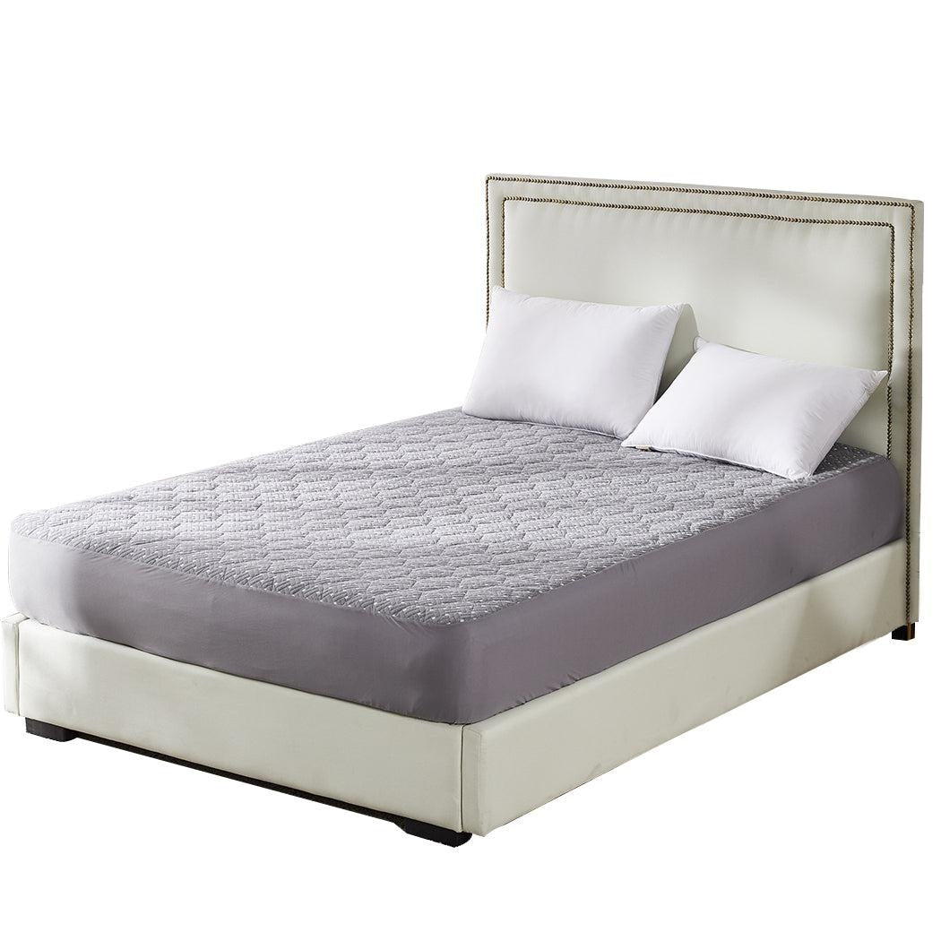 Dreamz Mattress Protector Topper Bamboo Charcoal Pillowtop Waterproof Single Deals499