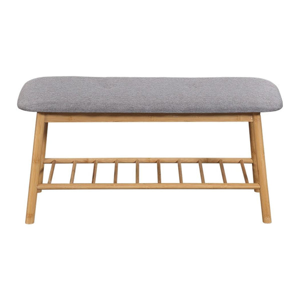 Shoe Bench Bamboo Shoes Storage Cushion Seat Rack Shelf Cabinet Organiser L Deals499