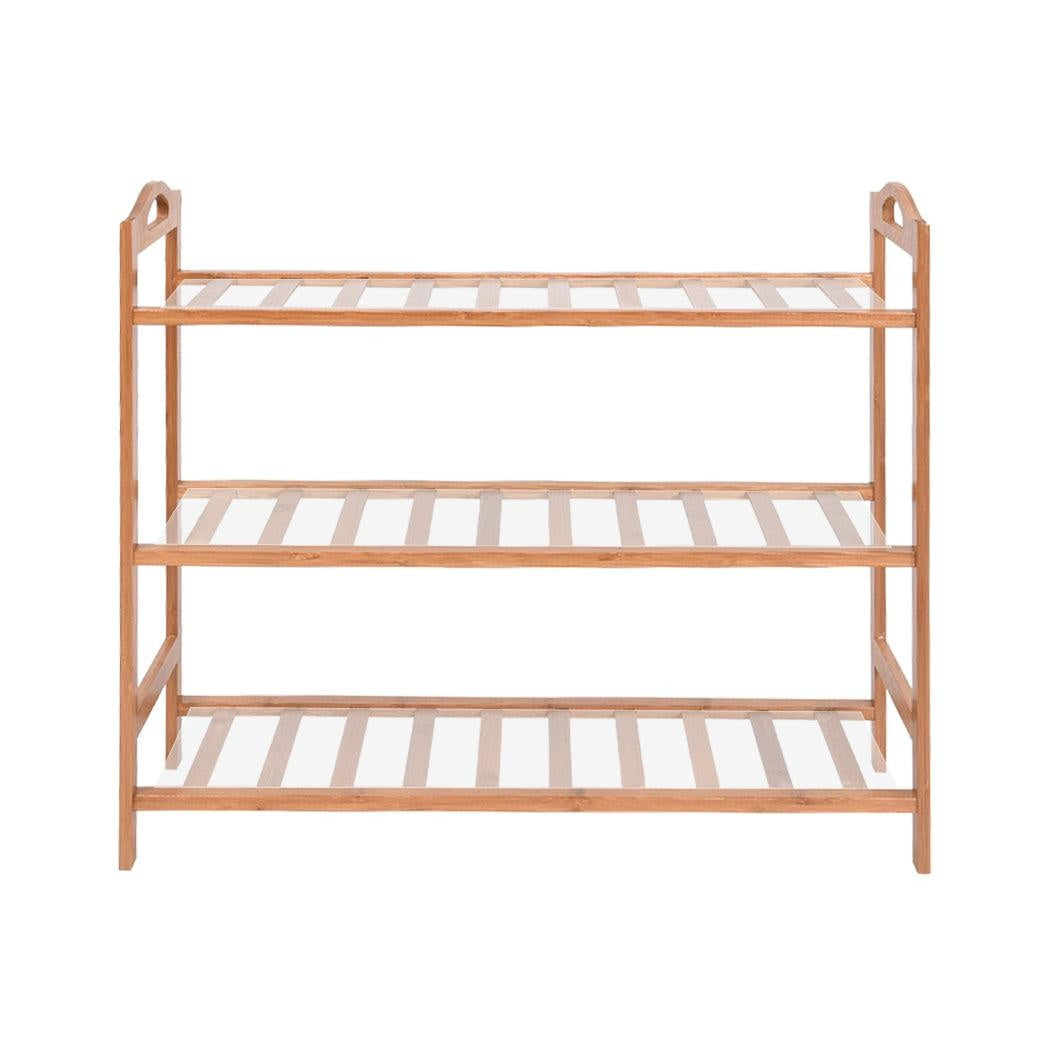 Levede 3 Tiers Bamboo Shoe Rack Storage Organizer Wooden Shelf Stand Shelves Deals499