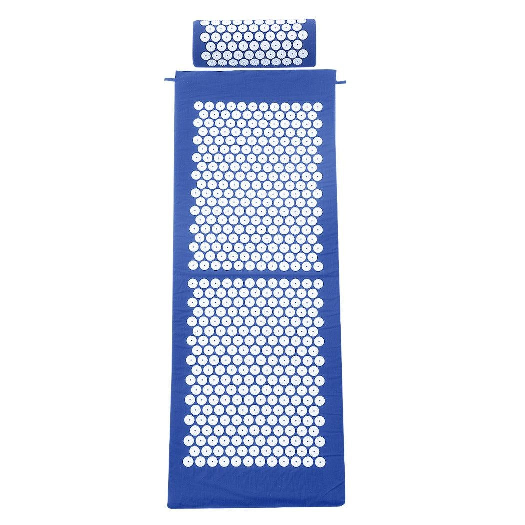 Acupressure Mat Yoga Massage Shakti Sit Lying Pain Stress Relax Blue 130 x 50cm Deals499