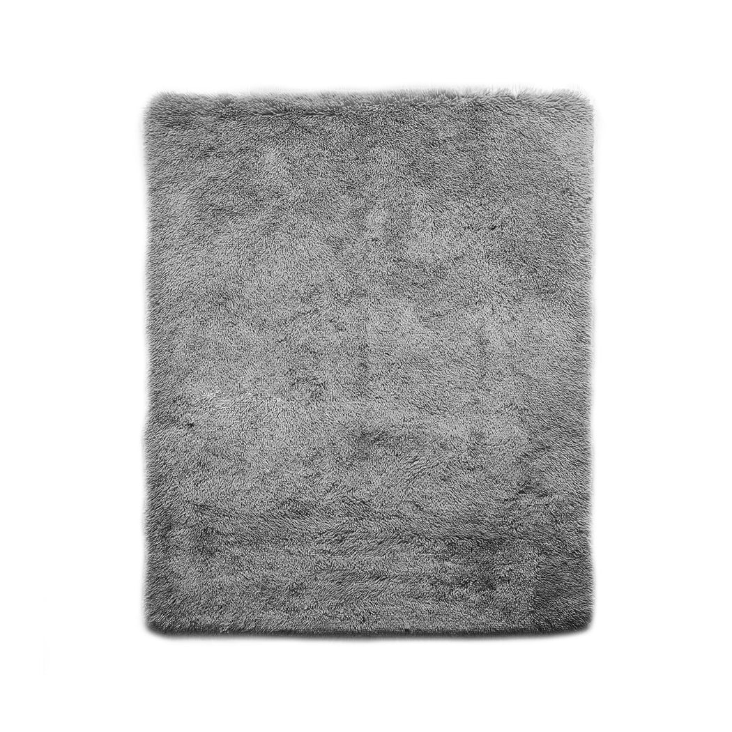 Designer Soft Shag Shaggy Floor Confetti Rug Carpet Home Decor 300x200cm Grey Deals499