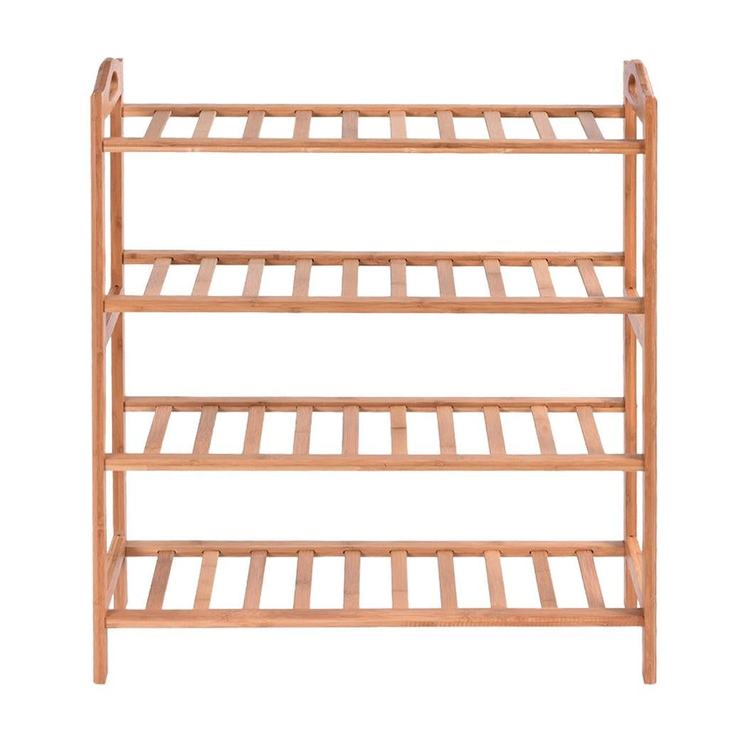 Levede 4 Tiers Bamboo Shoe Rack Storage Organizer Wooden Shelf Stand Shelves Deals499