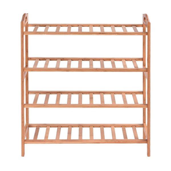 Levede 4 Tiers Bamboo Shoe Rack Storage Organizer Wooden Shelf Stand Shelves Deals499
